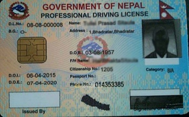 smart driving license in Nepal