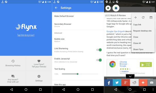 Top 5 Android Apps - Flynx Browser