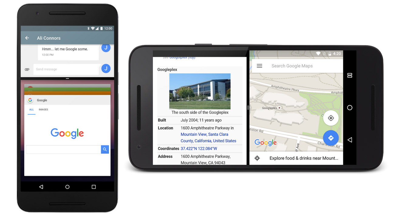 Split-Screen Multitasking in Android Nougat