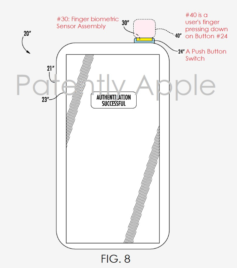 touch id on powerbutton patent gadgetbyte nepal