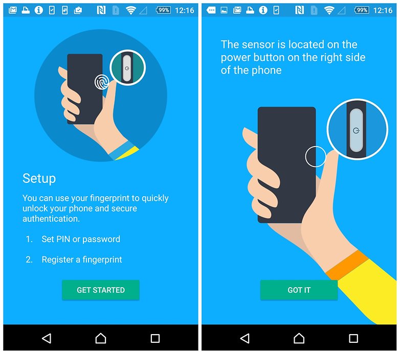 z5 fingerprint sensor sensor settings screenshot gadgetbyte nepal