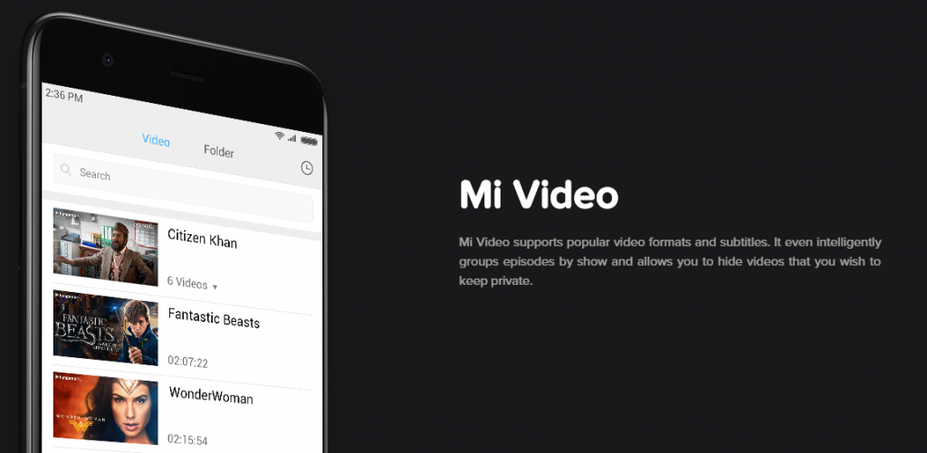MIUI 9 Video App