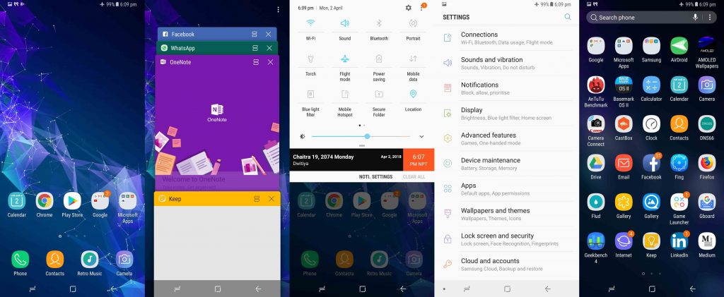 Galaxy A8+ 2018 Experience UI 8.5 Androi Version 7.1 Nougat
