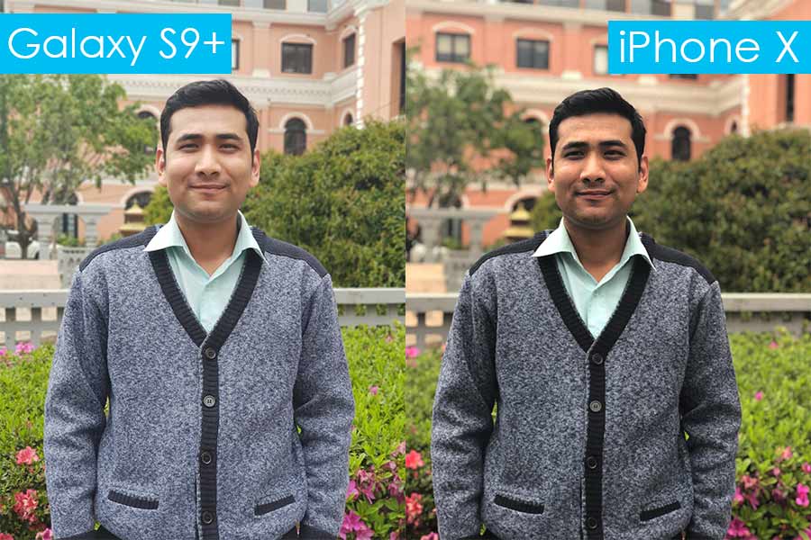samsung galaxy s9 review galaxy s9+ vs iPhone X portrait mode