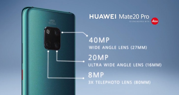 huawei mate 20 pro camera specifications