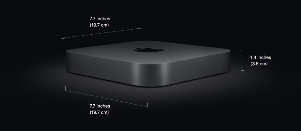 mac mini 2018 dimensions