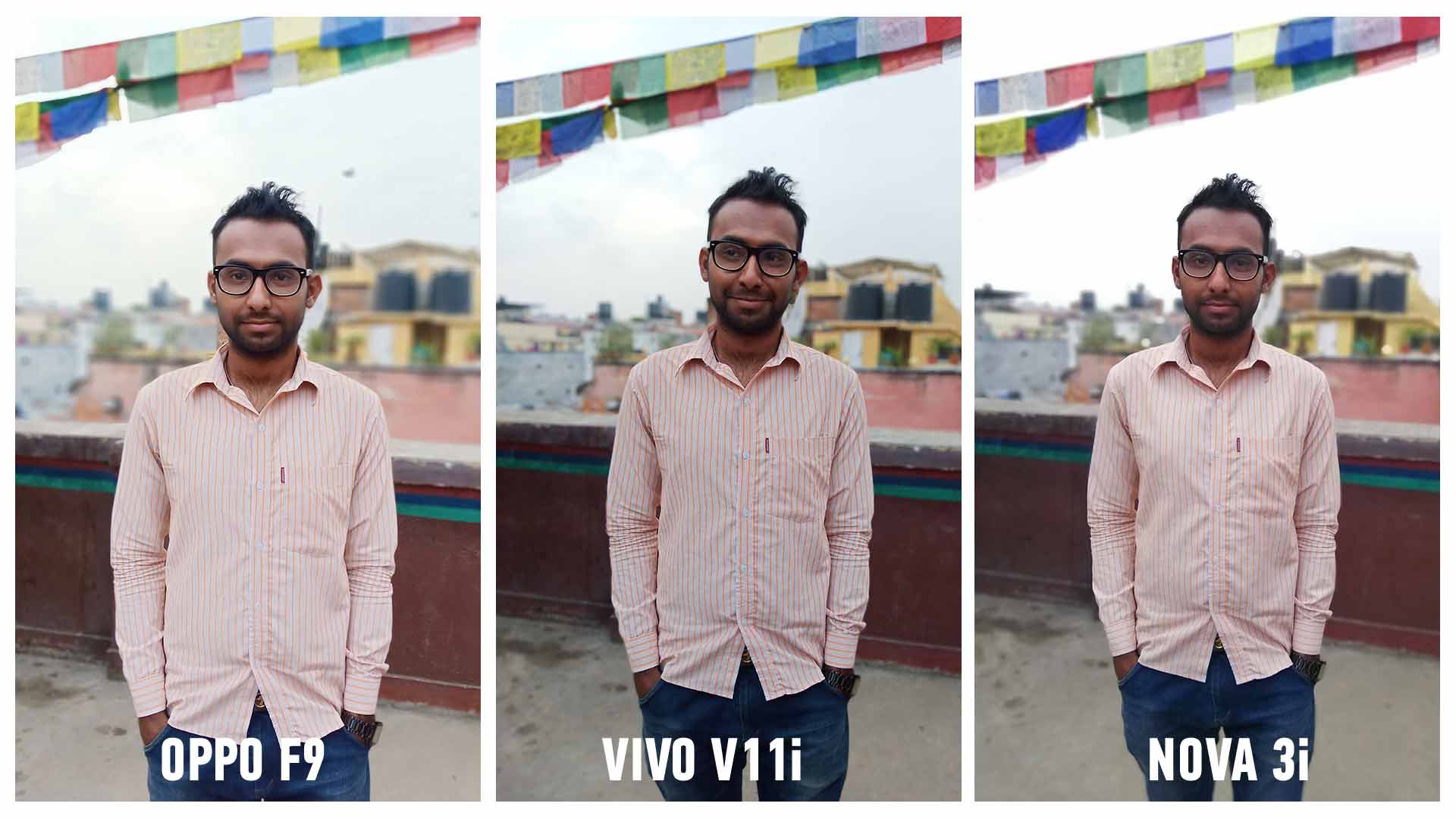 vivo v11 vs oppo f9 vs nova 3i camera comparison portrait