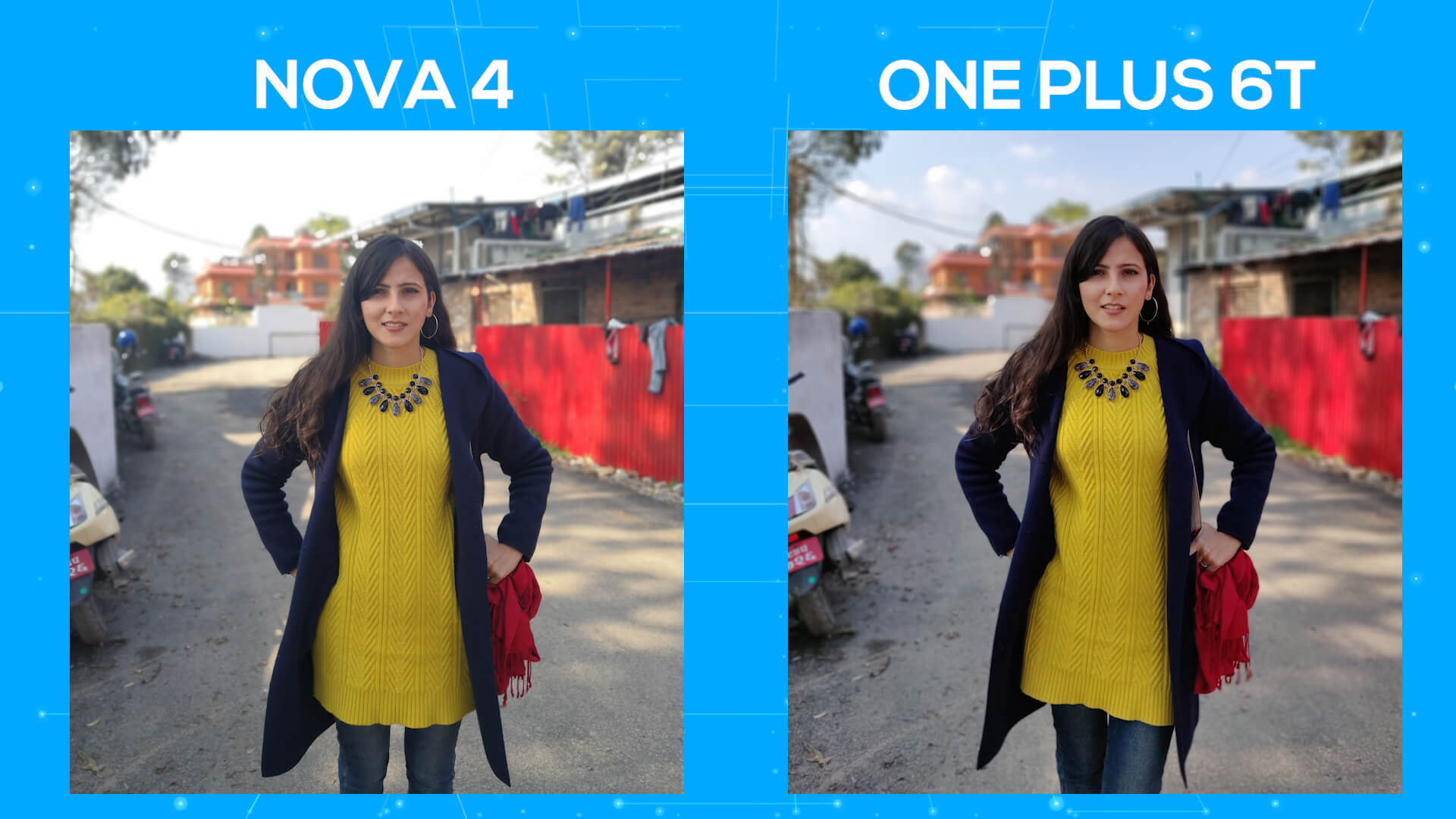 Huawei Nova 4 vs OnePlus 6T camera comparison day portrait