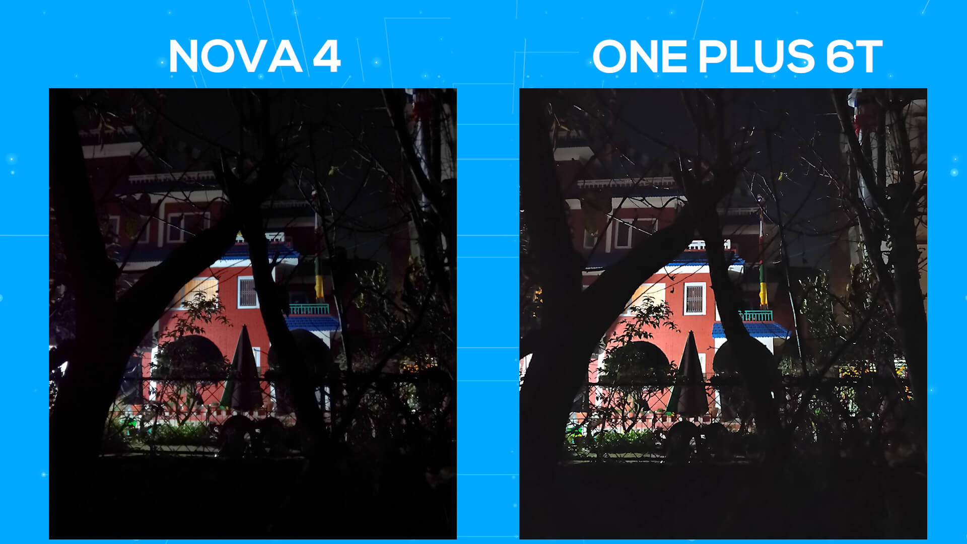 Huawei Nova 4 vs OnePlus 6T camera comparison night mode