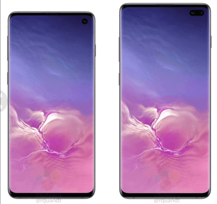 Samsung Galaxy S10 and S10+ front