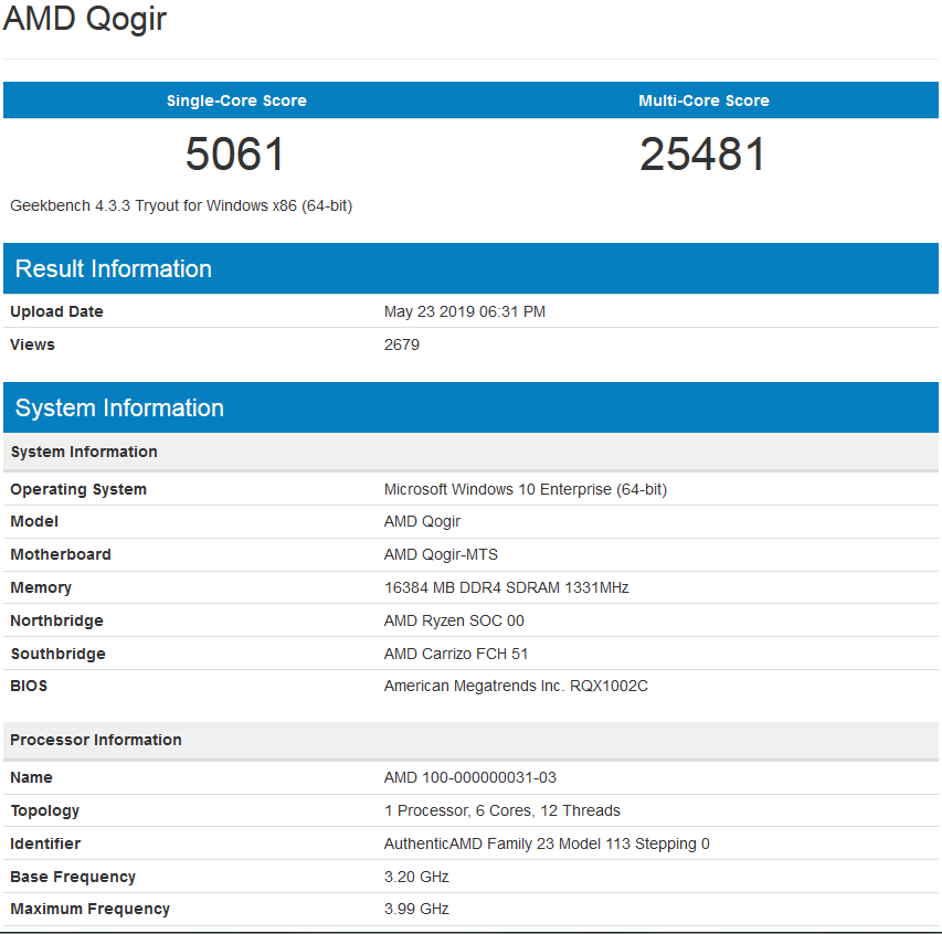 AMD Ryzen 3 3300 CPU Benchmark Leaked