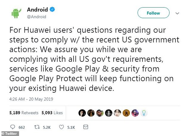 huawei's ban - google response