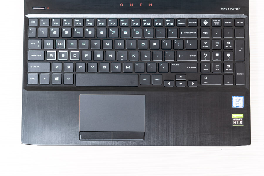 HP Omen 15 2019 Review Keyboard