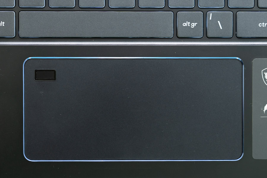 MSI Prestige 15 SC Laptop Trackpad fingerprint reader