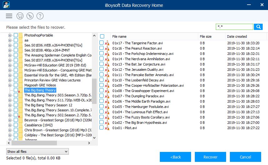 iBoysoft Data Recovery 0KB files