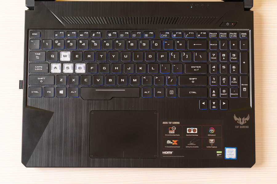 ASUS TUF FX505GT keyboard