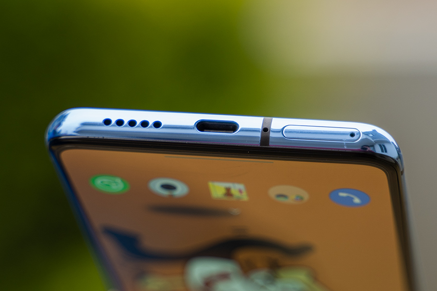 OnePlus 7T SIM slot, Speaker grille, USB Type-C port
