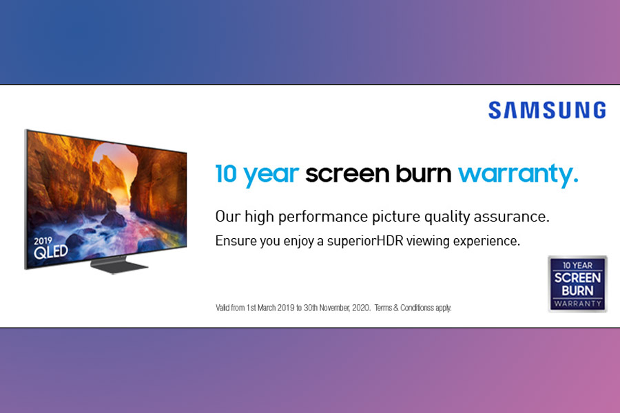 Samsung TV 10 year screen burn warranty - TV buying guide