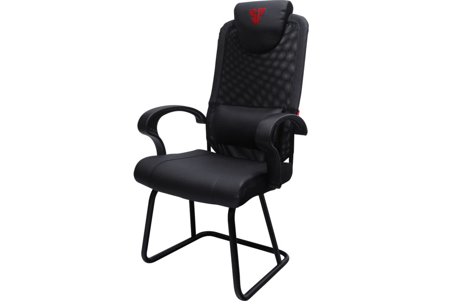 fantech alpha gc-185x gaming chair leather back lumbar support black