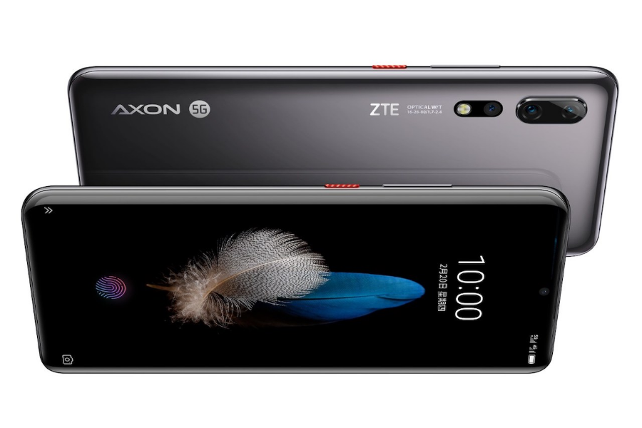 ZTE Axon 10s Pro 5G black Snapdragon 865 black display camera waterdrop