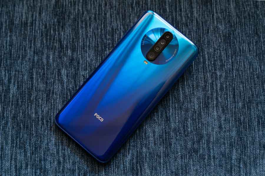 POCO X2 Design blue color quad cameras