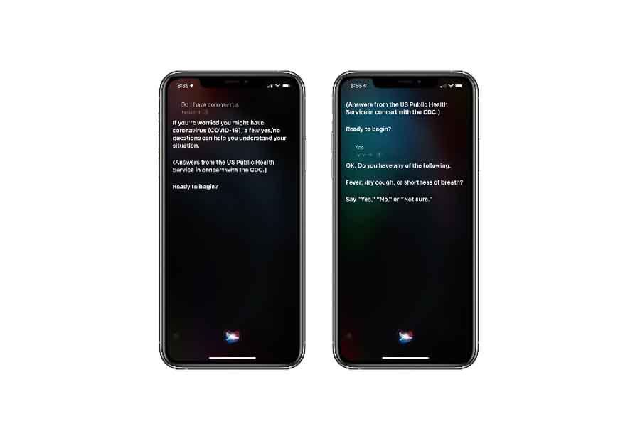 siri corona warning covid-19 apple