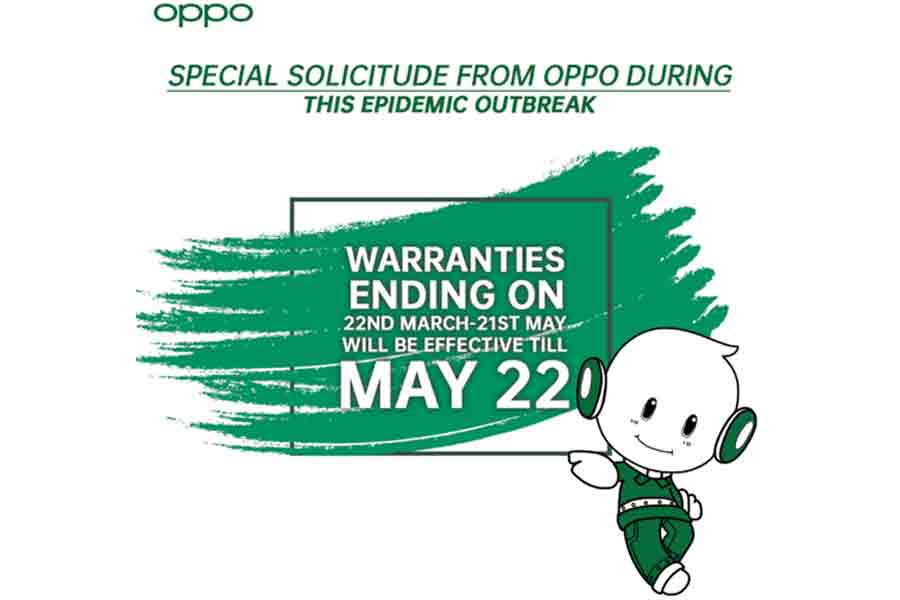 Oppo extends warranty period amidst coronavirus spread smartphone brands