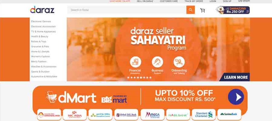 Daraz app homepage best online shopping apps nepali top best must have list