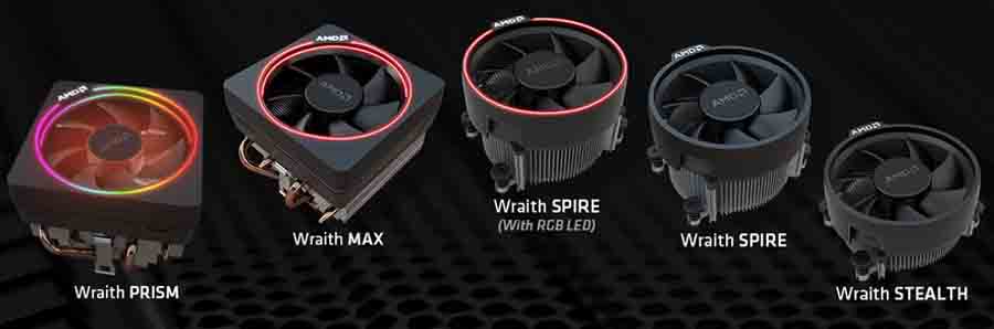 AMD Ryzen Stock Wraith coolers