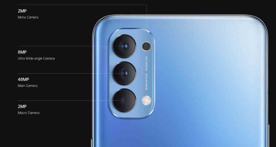 Oppo Reno4 Global Variant Quad Camera setup