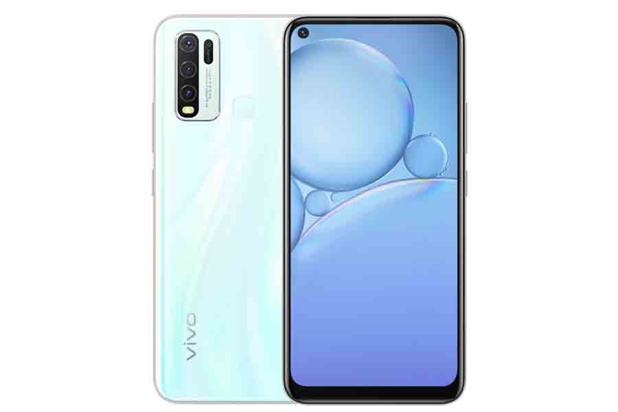 Vivo Y30 design moonstone white