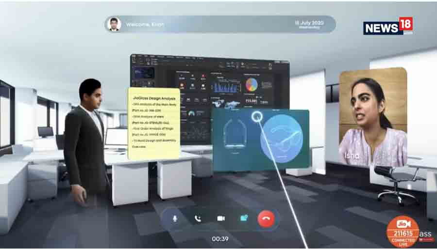 Jio Glass 3D holographic video call