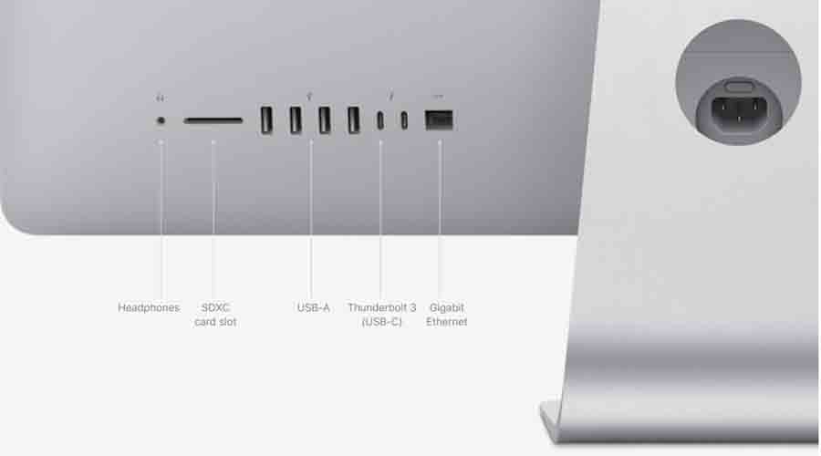 27-inch iMac 2020 ports and connection
