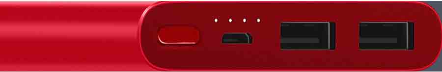 Mi Power Bank 2i USB ports