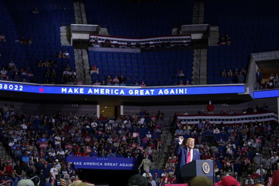 US Trump Tulsa Rally Attendance