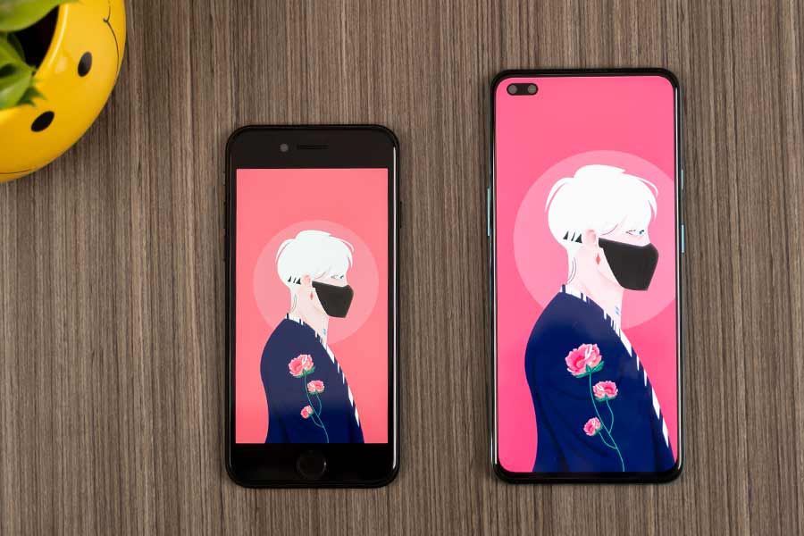 iPhone SE 2020, OnePlus Nord - Display [1]