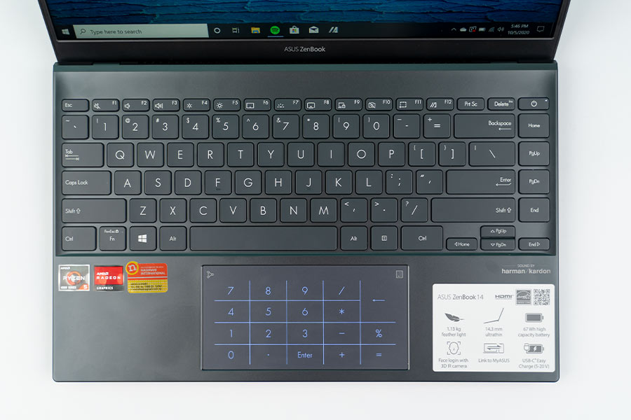 Asus ZenBook 14 13 Keyboard TrackPad