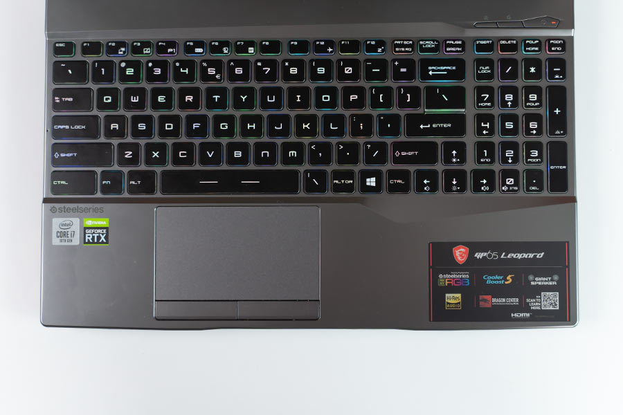 MSI GP65 Leopard keyboard