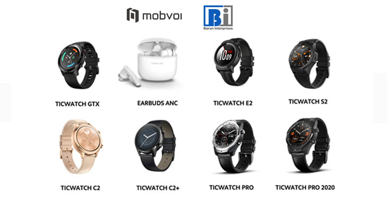 Mobvoi TicWatch (GTX, E2, S2, C2, C2+, Pro, Pro 2020) TicPods ANC Price in Nepal