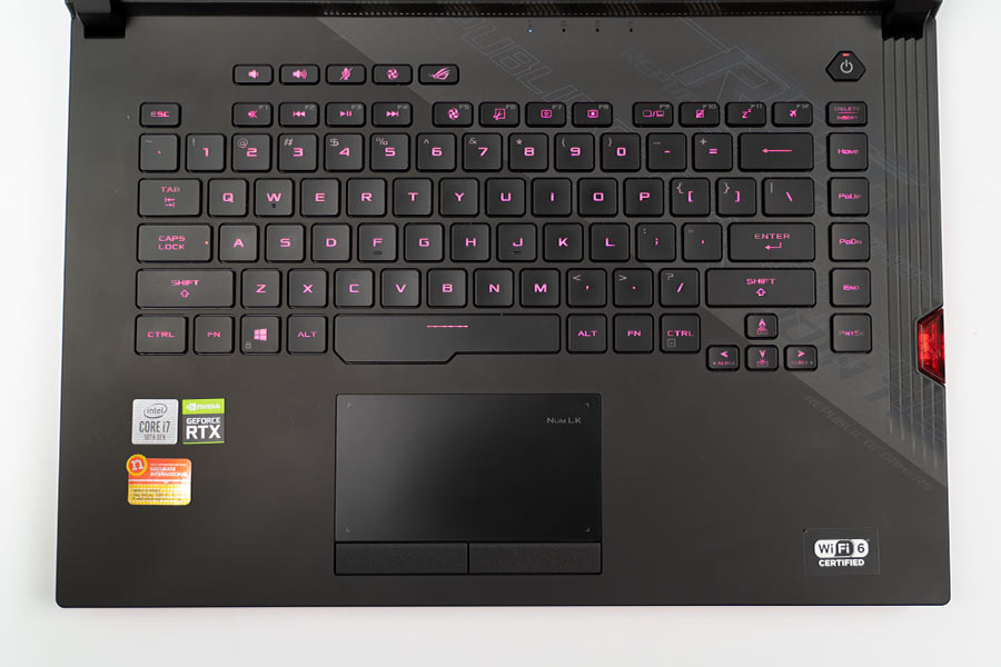 Strix Scar 15 2020 keyboard