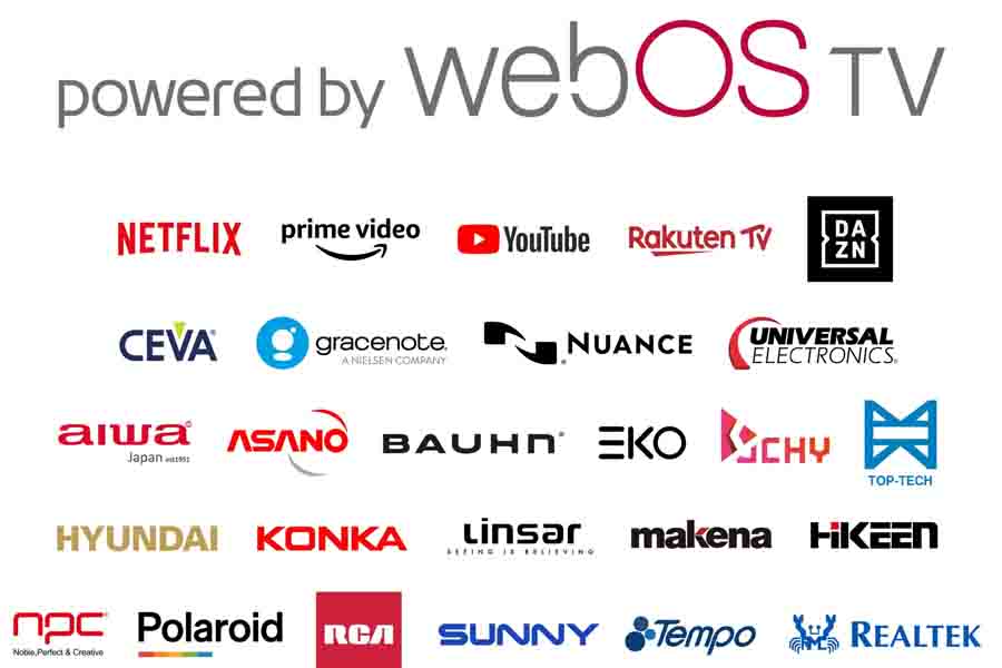 LG webOS TV supporting brand partners