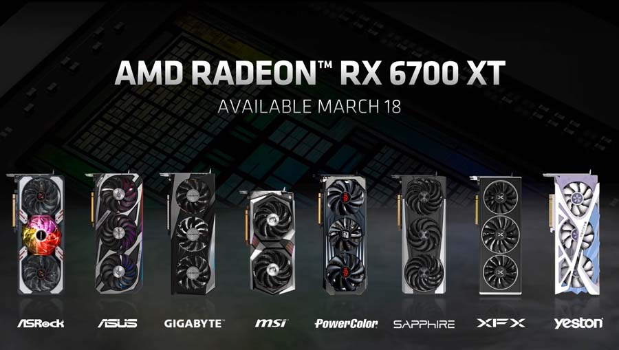Radeon RX 6700 XT - Partner Cards