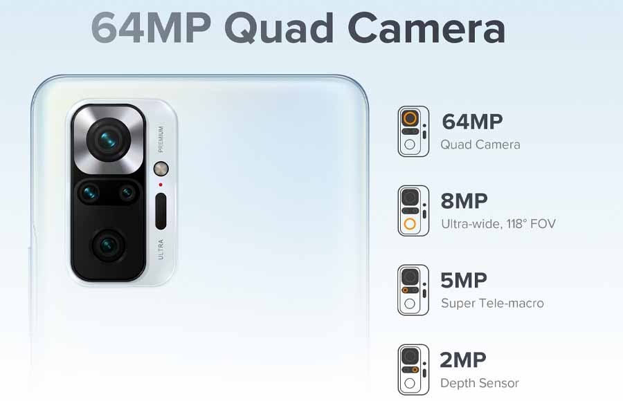 Redmi Note 10 Pro Quad Camera Setup