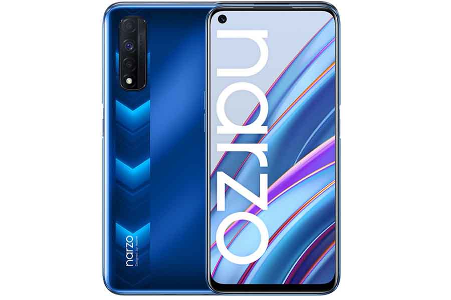 Realme Narzo 30 Racing Blue Design Display