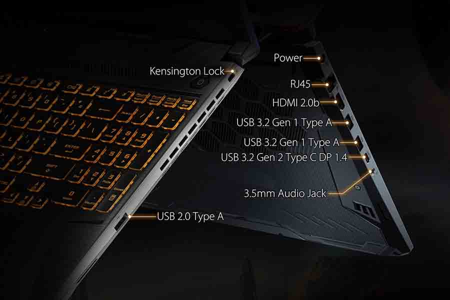 Asus TUF FX506 Ports and Slots