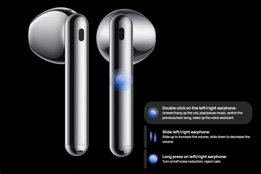 Huawei Freebuds 4 touch controls