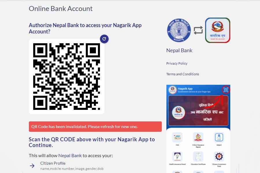 Nagarik App Bank Integration