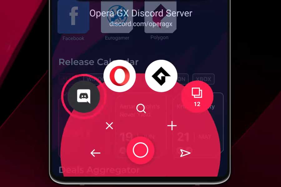 Opera GX Mobile Fast Action Button