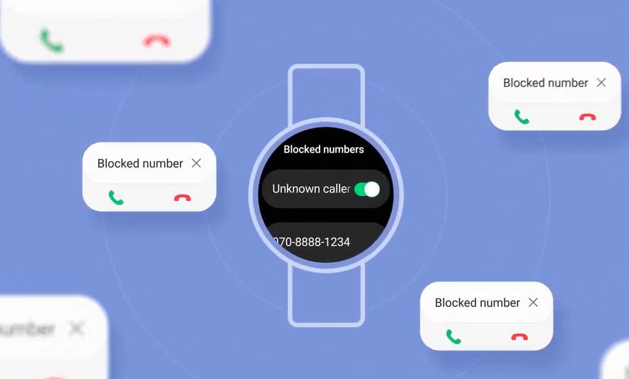 Block Number on One UI Watch