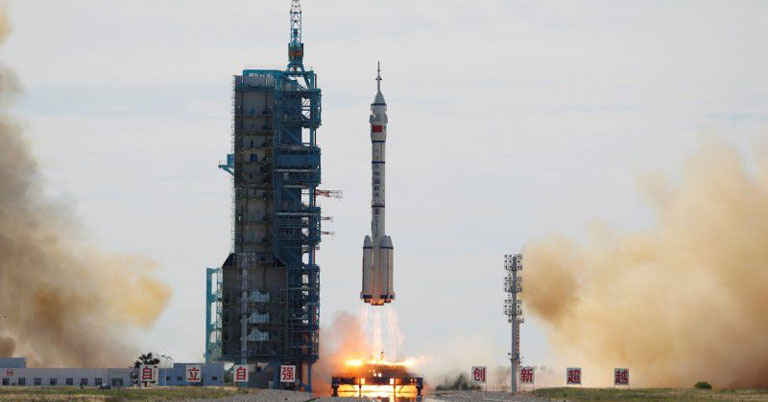 China Shenzhou-12 spacecraft launched crewed space station tianhe